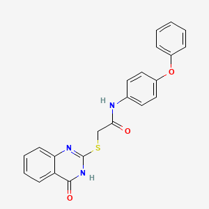 molecular formula C22H17N3O3S B3717874 2-[(4-oxo-3,4-dihydro-2-quinazolinyl)thio]-N-(4-phenoxyphenyl)acetamide 