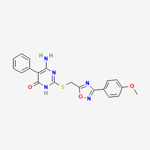 6-amino-2-({[3-(4-methoxyphenyl)-1,2,4-oxadiazol-5-yl]methyl}thio)-5-phenyl-4(3H)-pyrimidinone