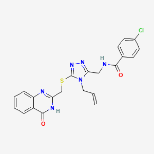 N-[(4-allyl-5-{[(4-oxo-3,4-dihydro-2-quinazolinyl)methyl]thio}-4H-1,2,4-triazol-3-yl)methyl]-4-chlorobenzamide