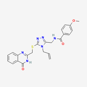 N-[(4-allyl-5-{[(4-oxo-3,4-dihydro-2-quinazolinyl)methyl]thio}-4H-1,2,4-triazol-3-yl)methyl]-4-methoxybenzamide