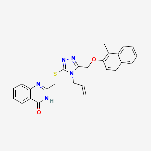 2-{[(4-allyl-5-{[(1-methyl-2-naphthyl)oxy]methyl}-4H-1,2,4-triazol-3-yl)thio]methyl}-4(3H)-quinazolinone