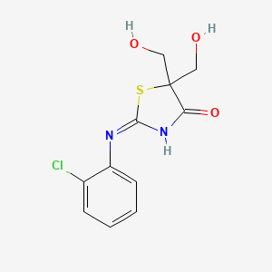 2-[(2-chlorophenyl)amino]-5,5-bis(hydroxymethyl)-1,3-thiazol-4(5H)-one