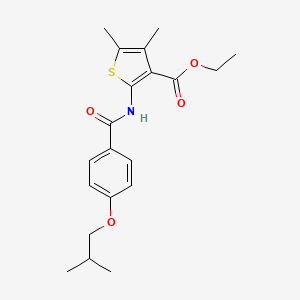 molecular formula C20H25NO4S B3717951 ethyl 2-[(4-isobutoxybenzoyl)amino]-4,5-dimethyl-3-thiophenecarboxylate 