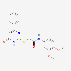 N-(3,4-dimethoxyphenyl)-2-[(4-hydroxy-6-phenyl-2-pyrimidinyl)thio]acetamide