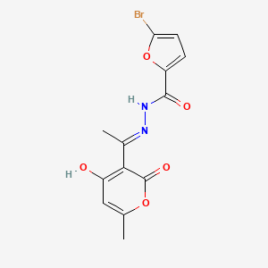 molecular formula C13H11BrN2O5 B3717997 5-bromo-N'-[1-(4-hydroxy-6-methyl-2-oxo-2H-pyran-3-yl)ethylidene]-2-furohydrazide 