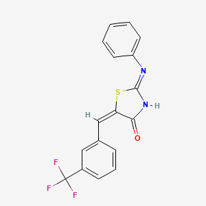 2-(phenylimino)-5-[3-(trifluoromethyl)benzylidene]-1,3-thiazolidin-4-one