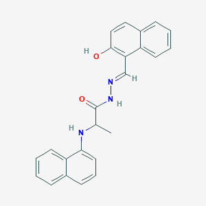 molecular formula C24H21N3O2 B3718023 N'-[(2-hydroxy-1-naphthyl)methylene]-2-(1-naphthylamino)propanohydrazide 