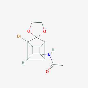 molecular formula C13H14BrNO3 B371803 N-(1-bromospiro{pentacyclo[4.3.0.0~2,5~.0~3,8~.0~4,7~]nonane-9,2'-[1,3]-dioxolane}-4-yl)acetamide 