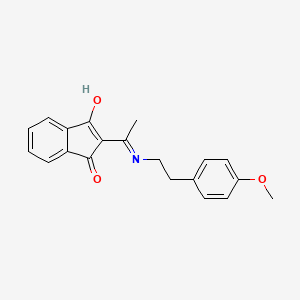 molecular formula C20H19NO3 B3718042 2-(1-{[2-(4-methoxyphenyl)ethyl]amino}ethylidene)-1H-indene-1,3(2H)-dione 