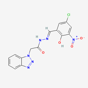 2-(1H-1,2,3-benzotriazol-1-yl)-N'-(5-chloro-2-hydroxy-3-nitrobenzylidene)acetohydrazide