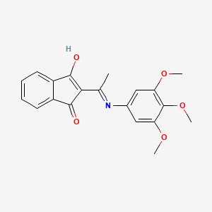 2-{1-[(3,4,5-trimethoxyphenyl)amino]ethylidene}-1H-indene-1,3(2H)-dione