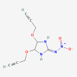 molecular formula C9H10N4O4 B3718072 N-nitro-4,5-bis(2-propyn-1-yloxy)-2-imidazolidinimine 