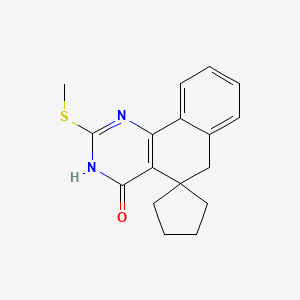 molecular formula C17H18N2OS B3718081 2-(methylthio)-3H-spiro[benzo[h]quinazoline-5,1'-cyclopentan]-4(6H)-one 