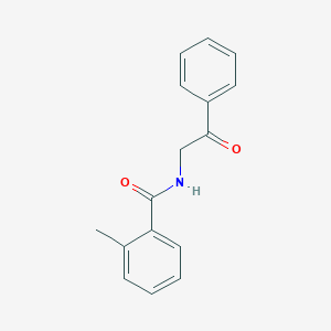 molecular formula C16H15NO2 B371809 2-methyl-N-(2-oxo-2-phenylethyl)benzamide 