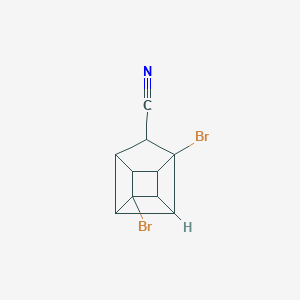 molecular formula C10H7Br2N B371810 1,4-Dibromopentacyclo[4.3.0.0~2,5~.0~3,8~.0~4,7~]nonane-9-carbonitrile 