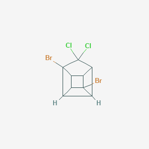 molecular formula C9H6Br2Cl2 B371813 1,4-Dibromo-9,9-dichloropentacyclo[4.3.0.0~2,5~.0~3,8~.0~4,7~]nonane 