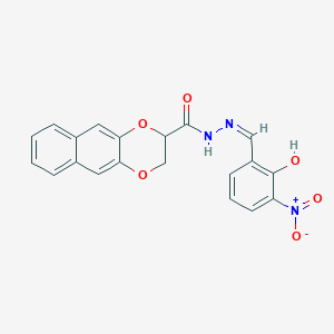 N-[(Z)-(2-hydroxy-3-nitrophenyl)methylideneamino]-2,3-dihydrobenzo[g][1,4]benzodioxine-3-carboxamide