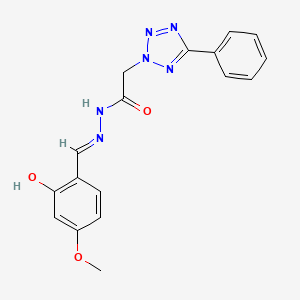 N-[(E)-(2-hydroxy-4-methoxyphenyl)methylideneamino]-2-(5-phenyltetrazol-2-yl)acetamide