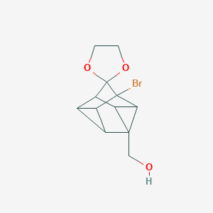 molecular formula C12H13BrO3 B371819 (1-Bromospiro{pentacyclo[4.3.0.0~2,4~.0~3,8~.0~5,7~]nonane-9,2'-[1,3]-dioxolane}-4-yl)methanol 