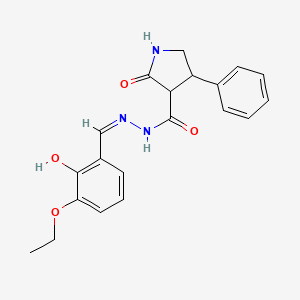 N'-[(Z)-(3-ethoxy-2-hydroxyphenyl)methylidene]-2-oxo-4-phenylpyrrolidine-3-carbohydrazide