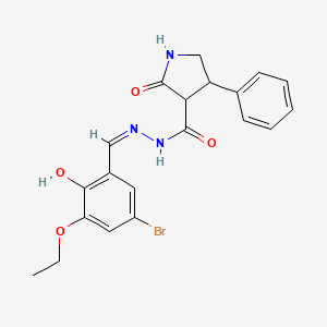 N'-(5-bromo-3-ethoxy-2-hydroxybenzylidene)-2-oxo-4-phenyl-3-pyrrolidinecarbohydrazide