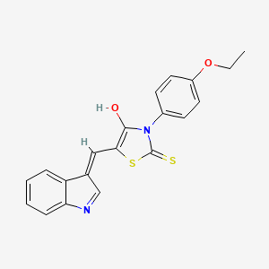 (5Z)-3-(4-ETHOXYPHENYL)-5-[(1H-INDOL-3-YL)METHYLIDENE]-2-SULFANYLIDENE-1,3-THIAZOLIDIN-4-ONE