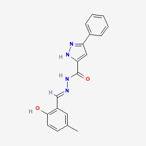 N'-(2-hydroxy-5-methylbenzylidene)-3-phenyl-1H-pyrazole-5-carbohydrazide