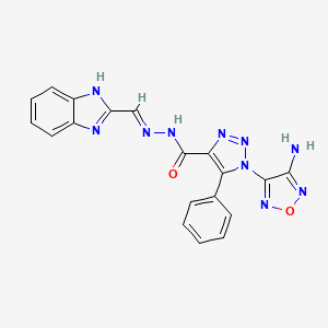 1-(4-AMINO-1,2,5-OXADIAZOL-3-YL)-N'-[(E)-(1H-1,3-BENZODIAZOL-2-YL)METHYLIDENE]-5-PHENYL-1H-1,2,3-TRIAZOLE-4-CARBOHYDRAZIDE