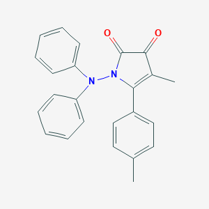 molecular formula C24H20N2O2 B371826 4-methyl-5-(4-methylphenyl)-1-(N-phenylanilino)pyrrole-2,3-dione 