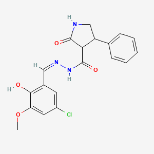 N'-(5-chloro-2-hydroxy-3-methoxybenzylidene)-2-oxo-4-phenyl-3-pyrrolidinecarbohydrazide