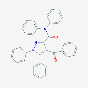 molecular formula C35H25N3O2 B371833 4-benzoyl-N,N,1,5-tetraphenyl-1H-pyrazole-3-carboxamide 