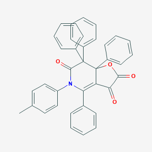 molecular formula C38H27NO4 B371834 5-(4-methylphenyl)-4,7,7,7a-tetraphenyl-7,7a-dihydrofuro[3,2-c]pyridine-2,3,6(5H)-trione 