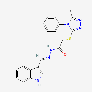 N'-(1H-indol-3-ylmethylene)-2-[(5-methyl-4-phenyl-4H-1,2,4-triazol-3-yl)thio]acetohydrazide