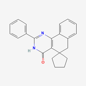 molecular formula C22H20N2O B3718357 2-phenyl-3H-spiro[benzo[h]quinazoline-5,1'-cyclopentan]-4(6H)-one 