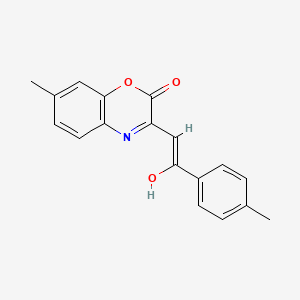 molecular formula C18H15NO3 B3718403 7-methyl-3-[2-(4-methylphenyl)-2-oxoethylidene]-3,4-dihydro-2H-1,4-benzoxazin-2-one 