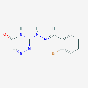 molecular formula C10H8BrN5O B3718425 2-bromobenzaldehyde (5-oxo-4,5-dihydro-1,2,4-triazin-3-yl)hydrazone 