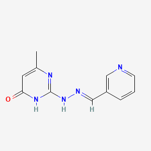 molecular formula C11H11N5O B3718449 nicotinaldehyde (4-hydroxy-6-methyl-2-pyrimidinyl)hydrazone 