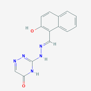 2-hydroxy-1-naphthaldehyde (5-oxo-4,5-dihydro-1,2,4-triazin-3-yl)hydrazone