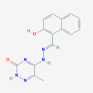 molecular formula C15H13N5O2 B3718467 2-hydroxy-1-naphthaldehyde (6-methyl-3-oxo-2,3-dihydro-1,2,4-triazin-5-yl)hydrazone 