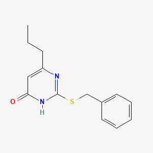 molecular formula C14H16N2OS B3718481 2-(benzylthio)-6-propyl-4(3H)-pyrimidinone CAS No. 53760-57-9