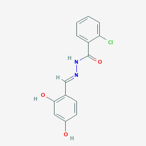 molecular formula C14H11ClN2O3 B3718489 2-chloro-N'-(2,4-dihydroxybenzylidene)benzohydrazide CAS No. 5353-66-2