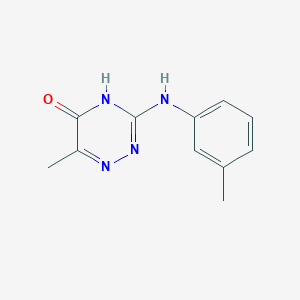 molecular formula C11H12N4O B3718491 6-methyl-3-[(3-methylphenyl)amino]-1,2,4-triazin-5(4H)-one 