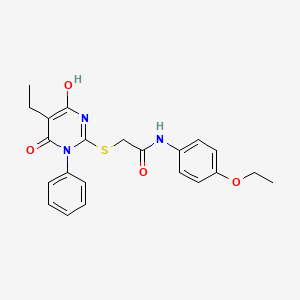 N-(4-ethoxyphenyl)-2-[(5-ethyl-4-hydroxy-6-oxo-1-phenyl-1,6-dihydro-2-pyrimidinyl)thio]acetamide