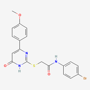 N-(4-bromophenyl)-2-{[4-(4-methoxyphenyl)-6-oxo-1,6-dihydro-2-pyrimidinyl]thio}acetamide