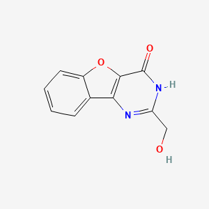 molecular formula C11H8N2O3 B3718533 2-(hydroxymethyl)[1]benzofuro[3,2-d]pyrimidin-4(3H)-one CAS No. 80550-77-2