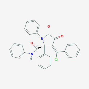molecular formula C30H21ClN2O3 B371858 3-[chloro(phenyl)methylene]-4,5-dioxo-N,1,2-triphenyl-2-pyrrolidinecarboxamide 