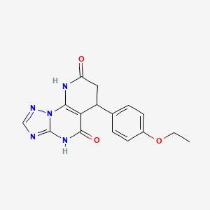 molecular formula C16H15N5O3 B3718666 6-(4-ethoxyphenyl)-6,9-dihydropyrido[3,2-e][1,2,4]triazolo[1,5-a]pyrimidine-5,8(4H,7H)-dione 