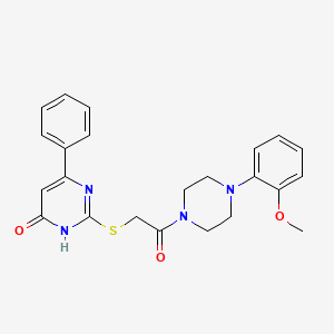 molecular formula C23H24N4O3S B3718685 2-({2-[4-(2-methoxyphenyl)-1-piperazinyl]-2-oxoethyl}thio)-6-phenyl-4(1H)-pyrimidinone 