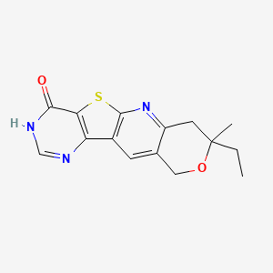 molecular formula C15H15N3O2S B3718695 8-ethyl-8-methyl-7,10-dihydro-8H-pyrano[3'',4'':5',6']pyrido[3',2':4,5]thieno[3,2-d]pyrimidin-4(3H)-one 