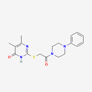 5,6-dimethyl-2-{[2-oxo-2-(4-phenyl-1-piperazinyl)ethyl]thio}-4(3H)-pyrimidinone